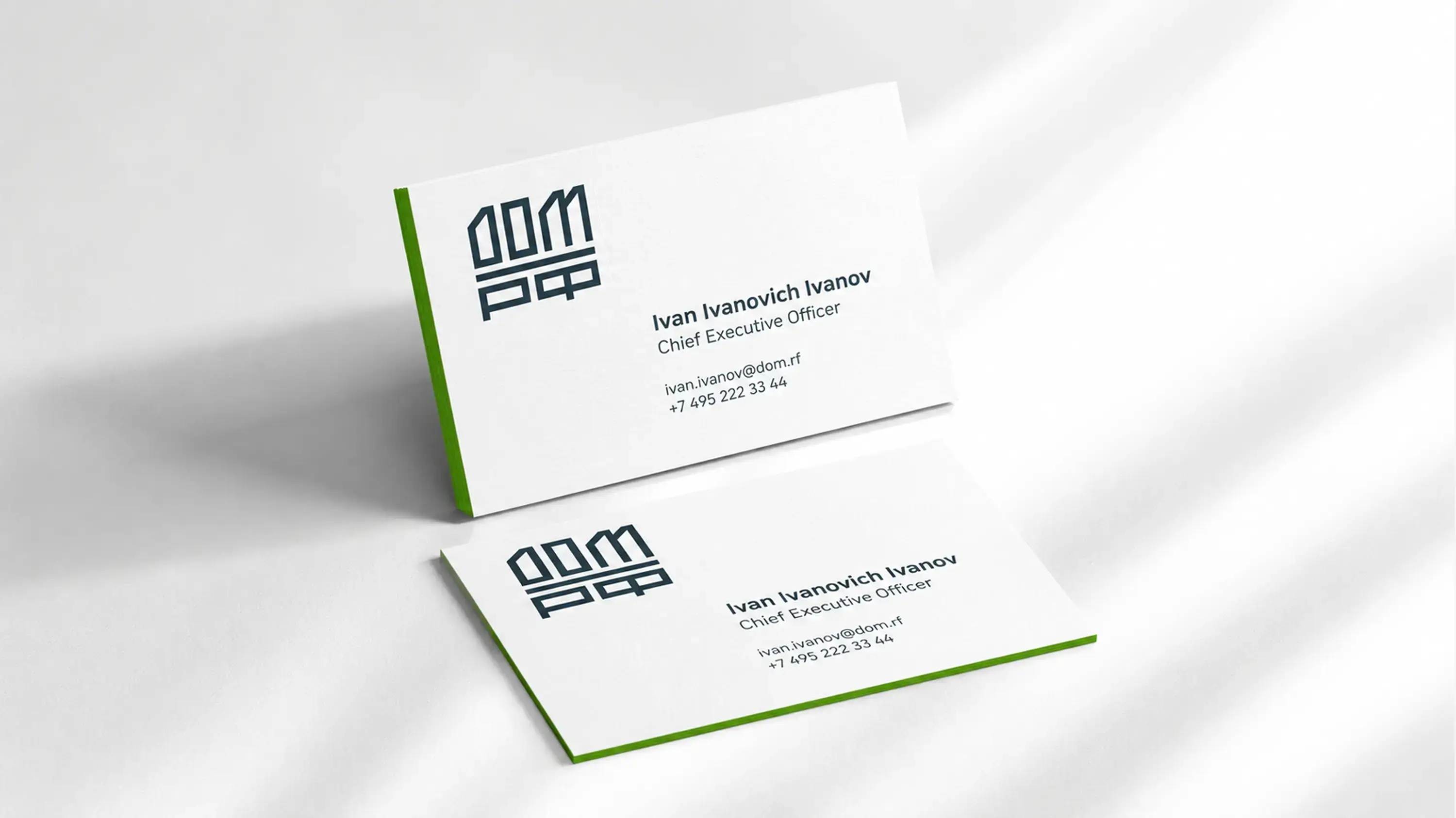 DOM.RF business card – business card and brand identity