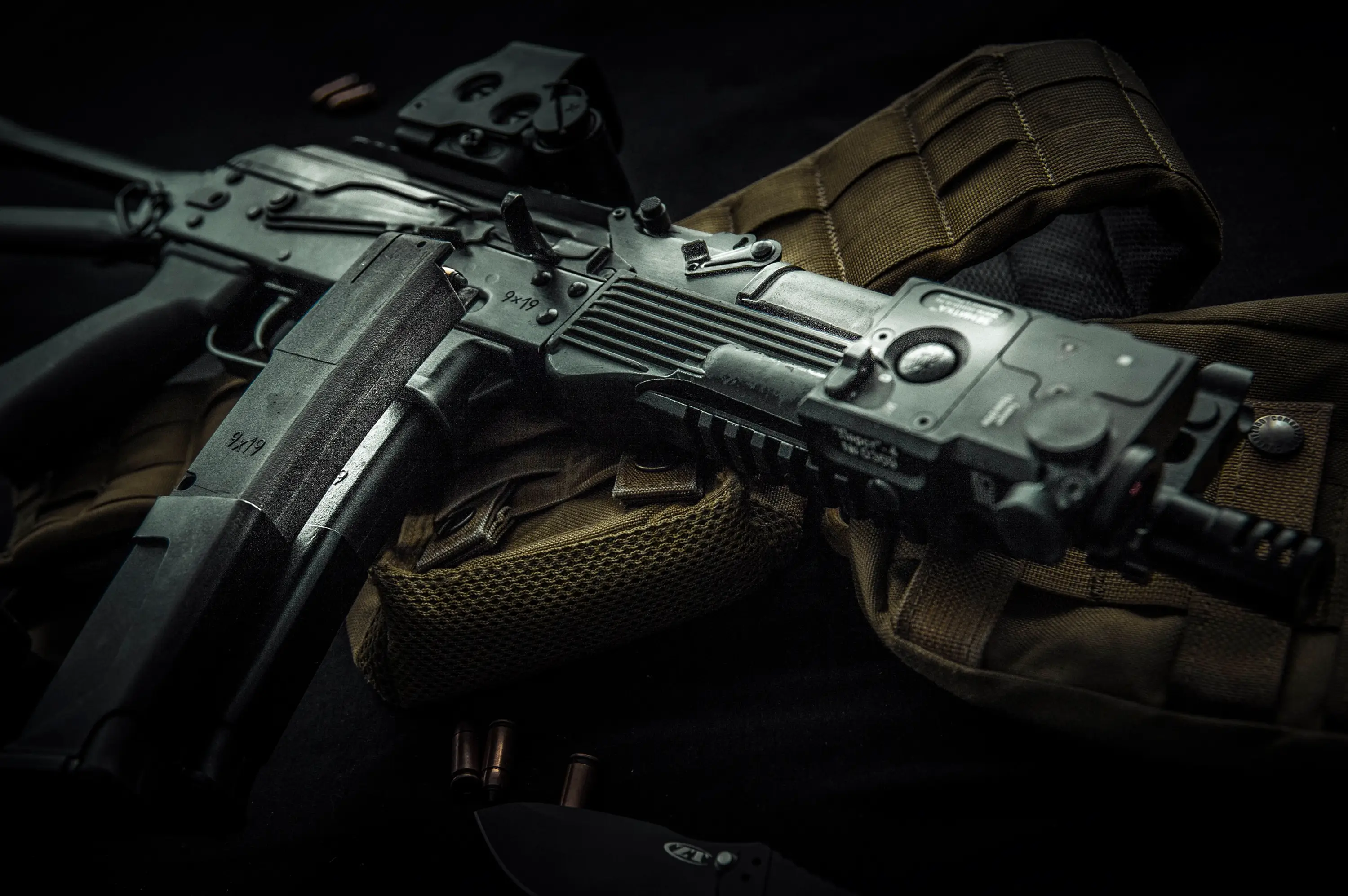 Kalashnikov firearm product photography – brand identity applied to product range