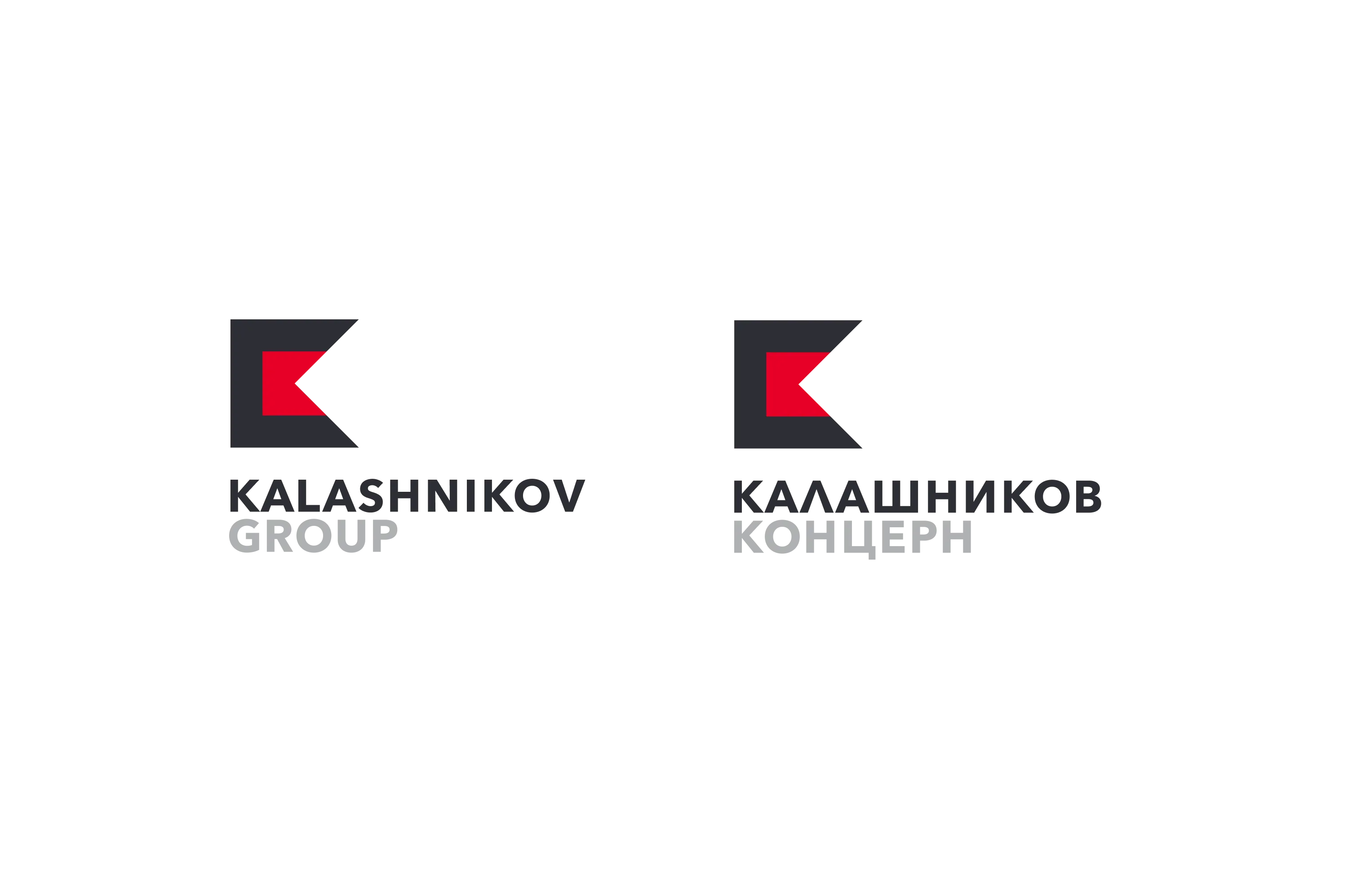 Kalashnikov Group logo system – primary and secondary mark variations