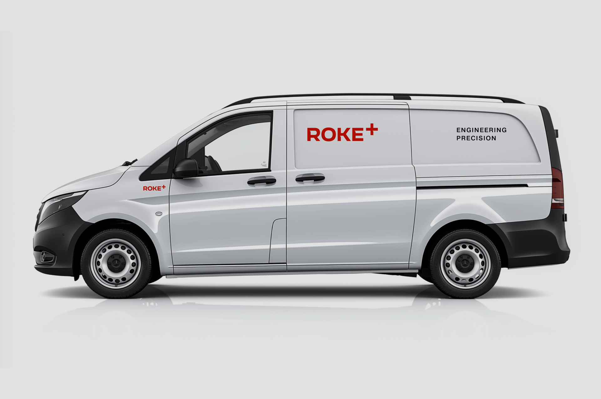 ROKE+ Swiss vehicle fleet branding – brand identity applied to transport