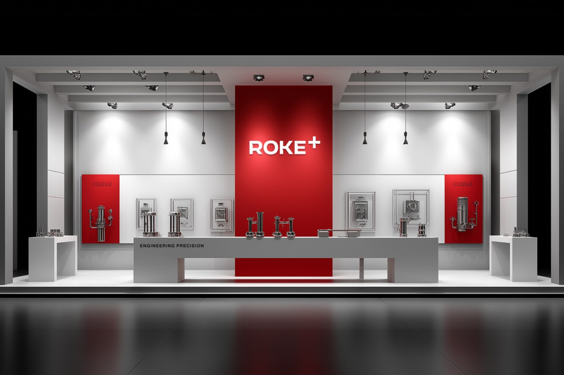 ROKE+ Swiss exhibition stand design – trade fair brand environment