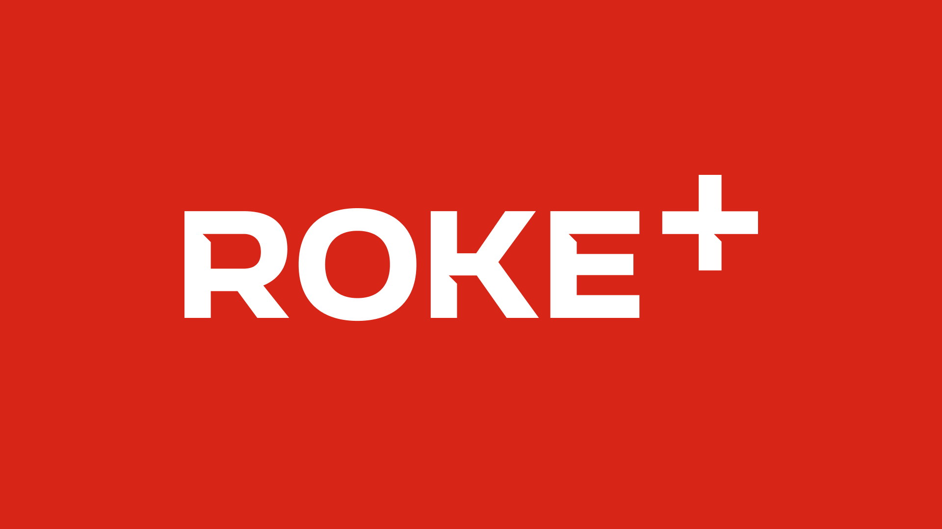 ROKE+ Swiss brand identity – logo mark and wordmark on white background