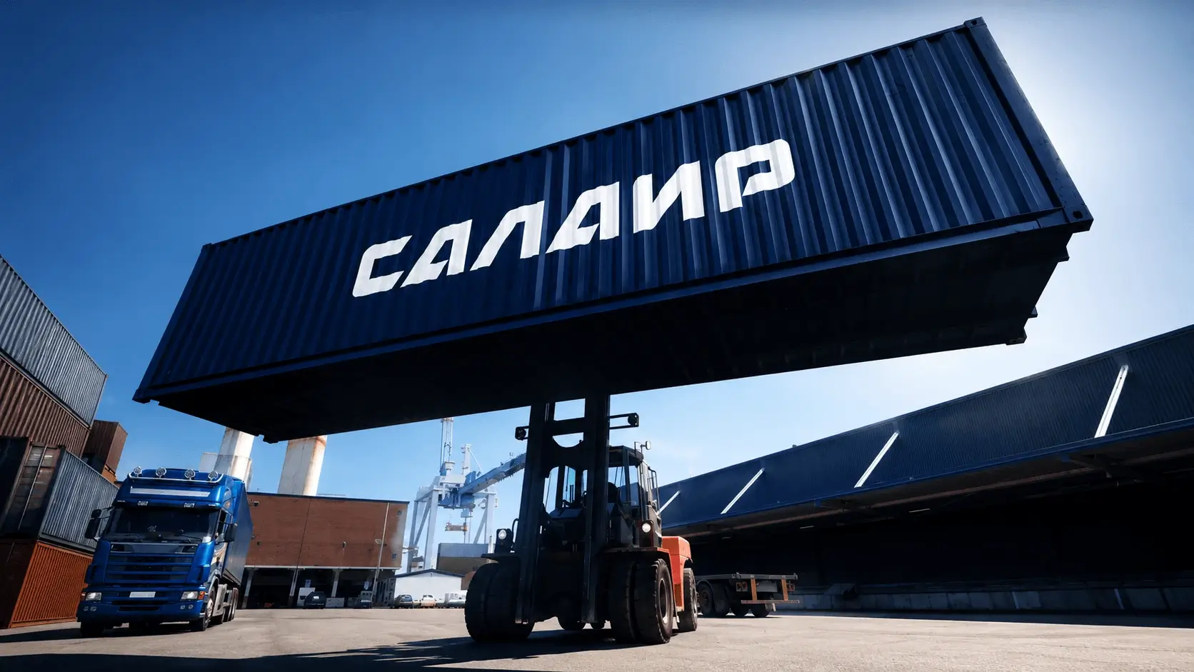 Salair Logistics container branding – fleet and vehicle identity at industrial scale