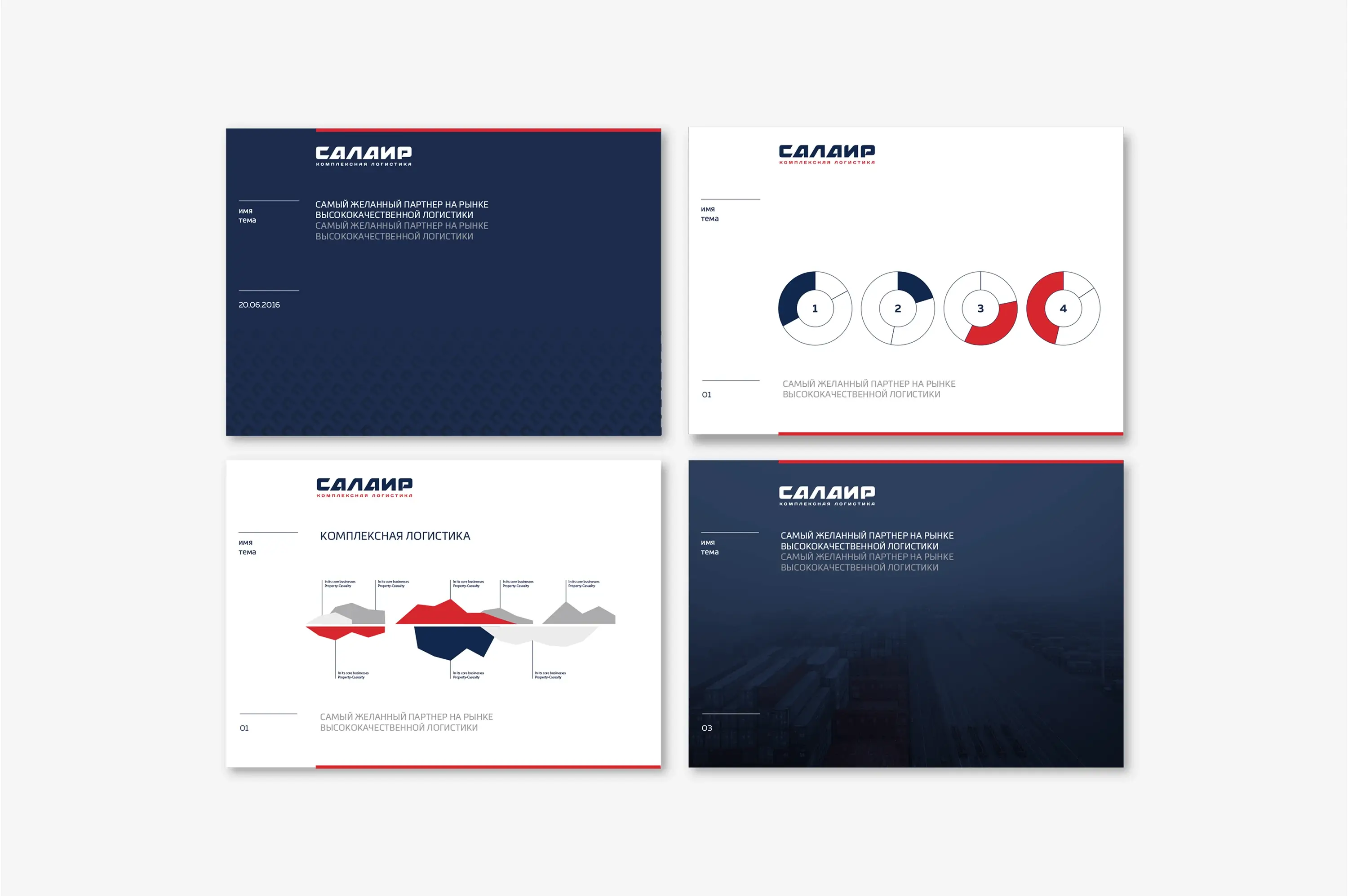 Salair Logistics PowerPoint presentation template – corporate B2B sales deck design